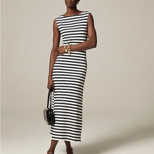 J. Crew Navy and White Striped Dress